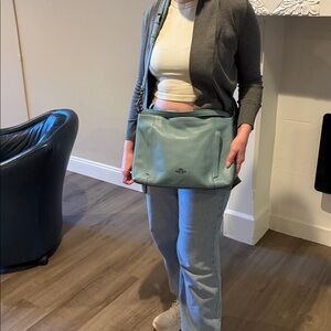 Coach Scout Hobo Shoulder/Crossbody Bag in Light Blue/Gray Pebbled Leather